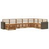 vidaXL Conjunto de sof&aacute;s de exterior 8 uds. Natural