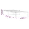 vidaXL Estructura de cama sin colch&oacute;n metal blanco 90x190 cm