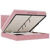 vidaXL Estructura de cama otomana colchones terciopelo rosa 160x200cm