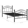 vidaXL Estructura de cama sin colch&oacute;n metal negro 100x200 cm