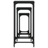 vidaXL Mesitas auxiliares apilables 3 uds madera de ingeniería negro