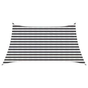 vidaXL Toldo Vela 3 / 4 x 2 m HDPE Rectangular Antracita y Blanco