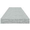 vidaXL Estante flotante de pared gris hormig&oacute;n MDF 90x23,5x3,8 cm