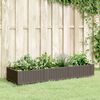 vidaXL Jardinera con clavijas PP marr&oacute;n 125x40x28,5 cm