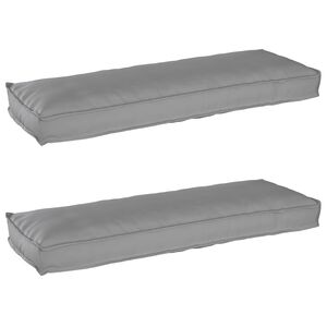 vidaXL Juego de Cojines para Palets 2 pcs Gris 120 x 40 x 8 cm