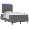 vidaXL Cama tipo Box Spring con colch&oacute;n Gris oscuro 120 x 190 cm tela