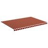 vidaXL Tela de repuesto para toldo naranja y marr&oacute;n 500x350 cm poli&eacute;ster