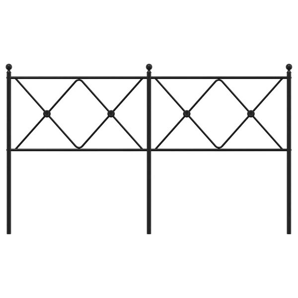 vidaXL Cabecero de repuesto de metal negro 160 cm