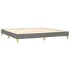 vidaXL Cama box spring con colch&oacute;n y LED tela gris oscuro 200x200 cm