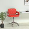 vidaXL Silla de comedor giratoria de cuero sint&eacute;tico roja