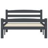 vidaXL Estructura de cama con 2 cajones pino gris oscuro 100x200 cm