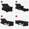 vidaXL Sof&aacute; cama desplegable 67cm Negro Microfibra