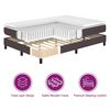 vidaXL Cama tipo Box Spring Marr&oacute;n oscuro 140 x 190 cm tela