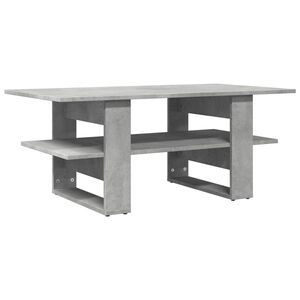 vidaXL Mesa de centro madera de ingenier&iacute;a gris hormig&oacute;n 102x55x42 cm