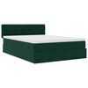 vidaXL Estructura de cama otomana con colch&oacute;n verde oscuro 140x200 cm