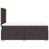 vidaXL Cama box spring con colch&oacute;n tela marr&oacute;n oscuro 120x200 cm
