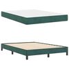 vidaXL Cama tipo Box Spring con colch&oacute;n Verde oscuro 140 x 190 cm tela