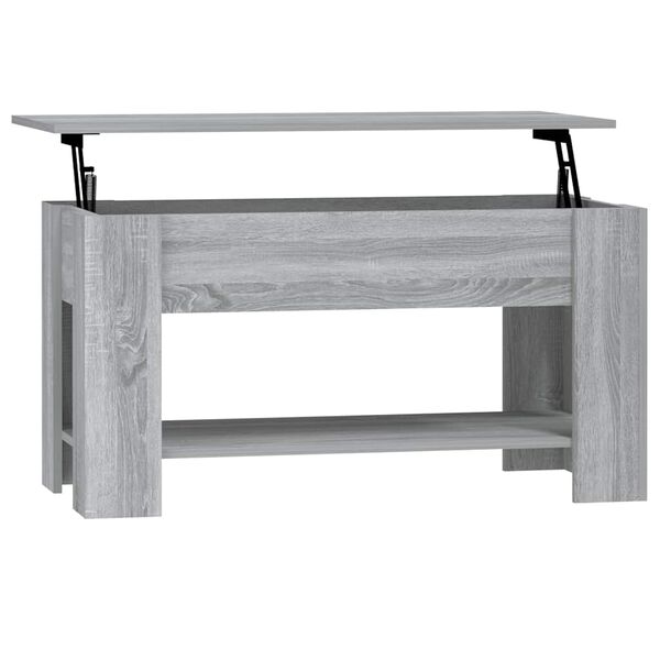 vidaXL Mesa de centro madera de ingenier&iacute;a gris Sonoma 101x49x52 cm