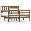 vidaXL Estructura cama sin colch&oacute;n madera maciza marr&oacute;n miel 160x200cm