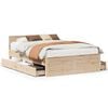 vidaXL Cama con cabecero sin colch&oacute;n madera maciza de pino 160x200 cm