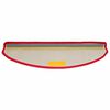 vidaXL Alfombrillas para escaleras 10 unidades 65x21x4 cm Rojo Semicircular Grande