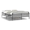 vidaXL Estructura cama madera ingenier&iacute;a metal gris Sonoma 140x190 cm