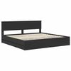 vidaXL Estructura de cama Negro 200 x 200 cm Madera Ingenieril