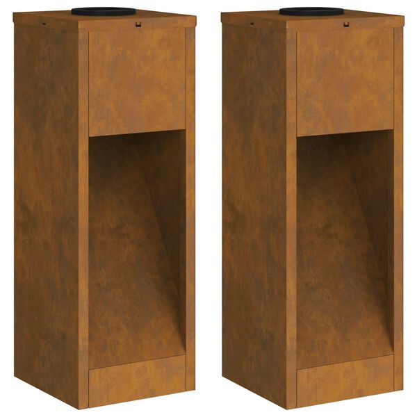 vidaXL Luz de Sendero LED Solar 2 pcs Galvanizado Galvanizado