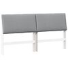 vidaXL Cabecero tapizado Gris Claro 200 cm Madera de pino macizo