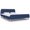 vidaXL Estructura de cama sin colchón tela azul 180x200 cm