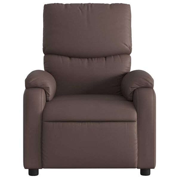 vidaXL Sill&oacute;n de masaje reclinable cuero sint&eacute;tico marr&oacute;n