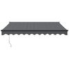 vidaXL Toldo retr&aacute;ctil aluminio y tela gris antracita 3x2,5 m