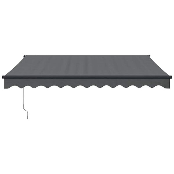vidaXL Toldo retr&aacute;ctil aluminio y tela gris antracita 3x2,5 m