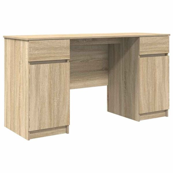 vidaXL Escritorio Roble Sonoma 140 x 49 x 76 cm Madera contrachapada