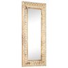 vidaXL Espejo tallado a mano madera maciza de mango 110x50x2,6 cm