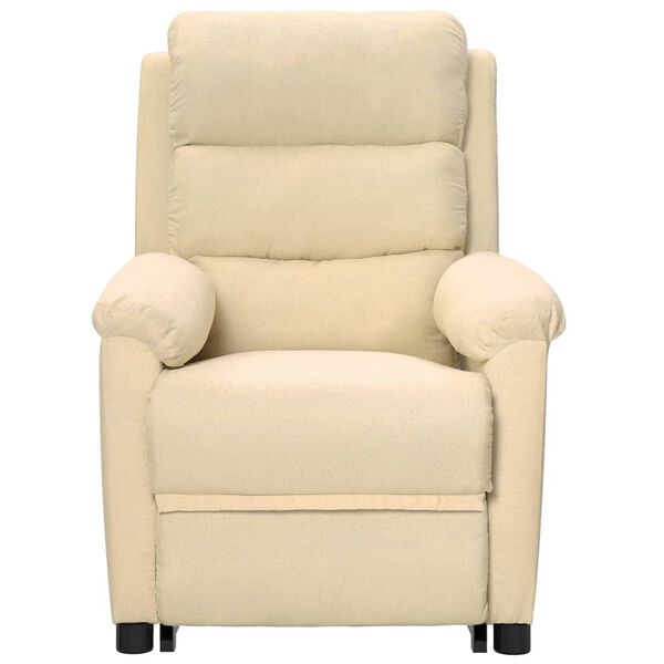 vidaXL Sill&oacute;n elevable tela crema