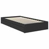 vidaXL Cama con almacenamiento Negro 100 x 200 cm Madera de ingenier&iacute;a