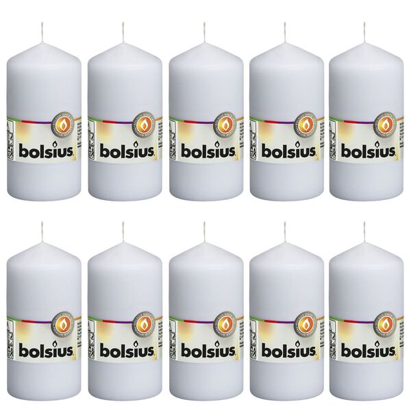 Bolsius Velas 10 unidades blancas 120x58 mm