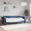vidaXL Sof&aacute; cama con colch&oacute;n terciopelo azul 90x200 cm