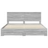 vidaXL Estructura de cama con cabecera Gris Sonoma 200 x 200 cm