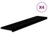 vidaXL Pelda&ntilde;os de escalera 4 uds madera maciza roble marr&oacute;n negro