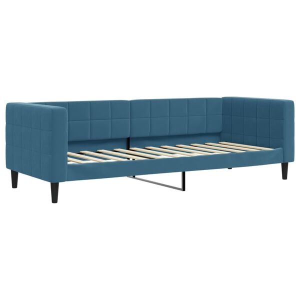 vidaXL Sof&aacute; cama sin colch&oacute;n terciopelo azul 80x200 cm
