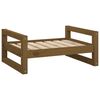 vidaXL Cama para perros madera maciza pino marr&oacute;n miel 65,5x50,5x28 cm