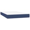 vidaXL Cama box spring con colch&oacute;n tela azul 120x200 cm
