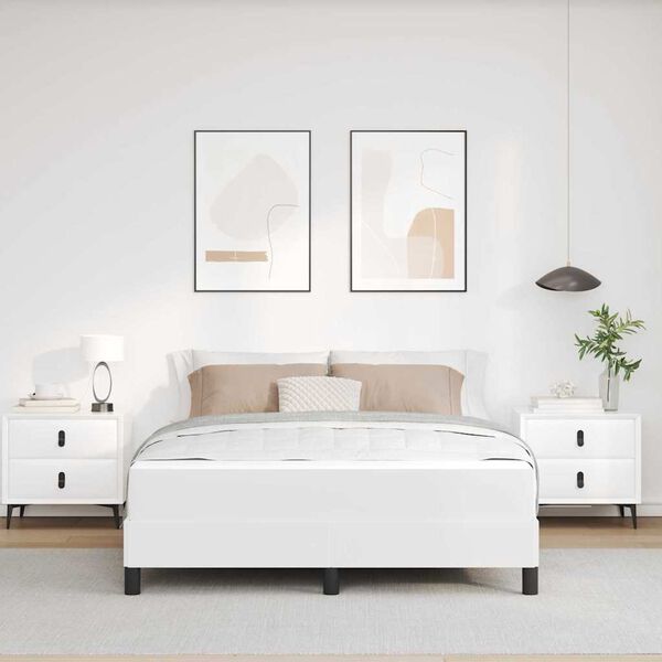 vidaXL Estructura de cama con colchón Puro 140 x 200 cm tela