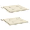 vidaXL Cojines de silla de jard&iacute;n 2 uds tela Oxford crema 50x50x4 cm