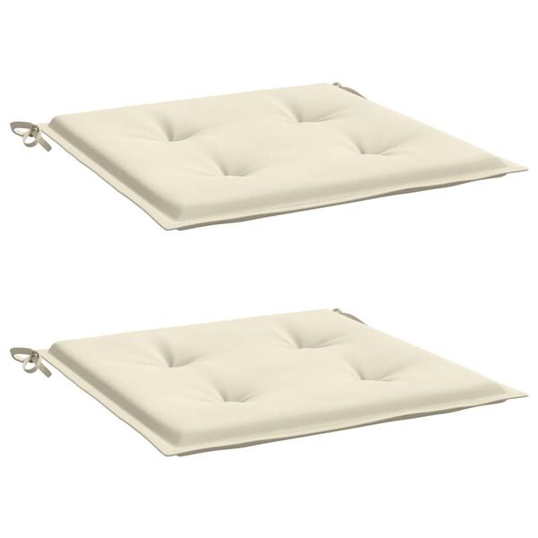 vidaXL Cojines de silla de jard&iacute;n 2 uds tela Oxford crema 50x50x4 cm