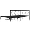 vidaXL Estructura cama sin colchón con cabecero metal negro 183x213 cm