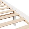 vidaXL Estructura de cama sin colchón madera maciza blanca 75x190 cm
