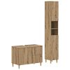 vidaXL Juego de gabinete de ba&ntilde;o de 2 piezas DELFT Roble artisan